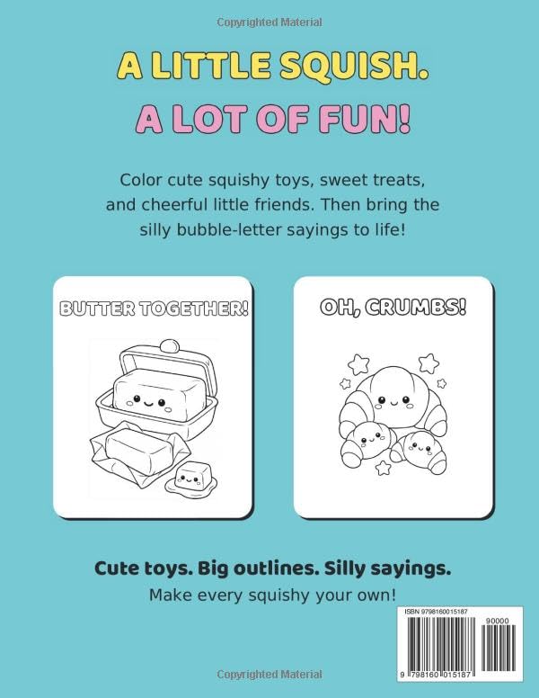 Too Cute To Squish! Coloring Book