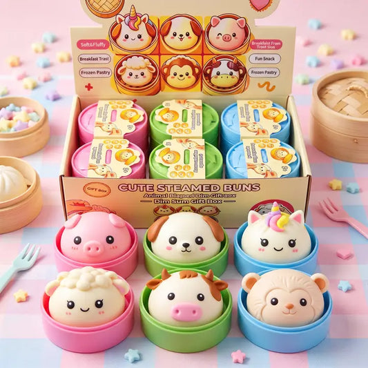 Cute Animal Surprise Dumpling Bun Squishy