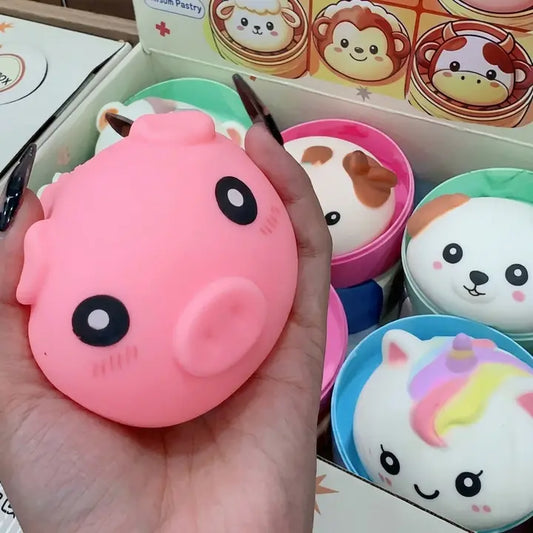 Cute Animal Surprise Dumpling Bun Squishy