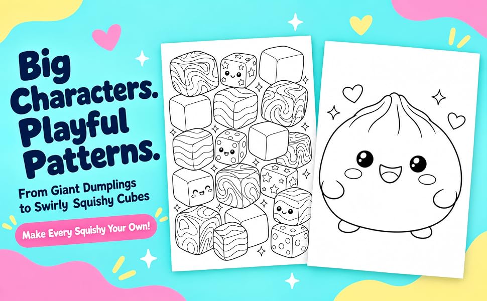 Too Cute To Squish! Coloring Book